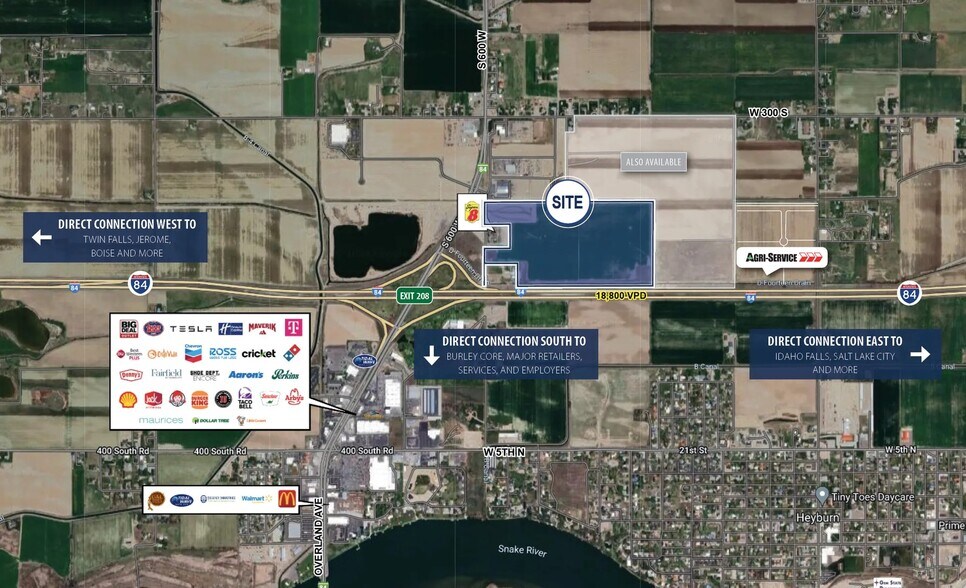 330 S 600 W, Heyburn, ID à vendre - Aérien - Image 3 de 3