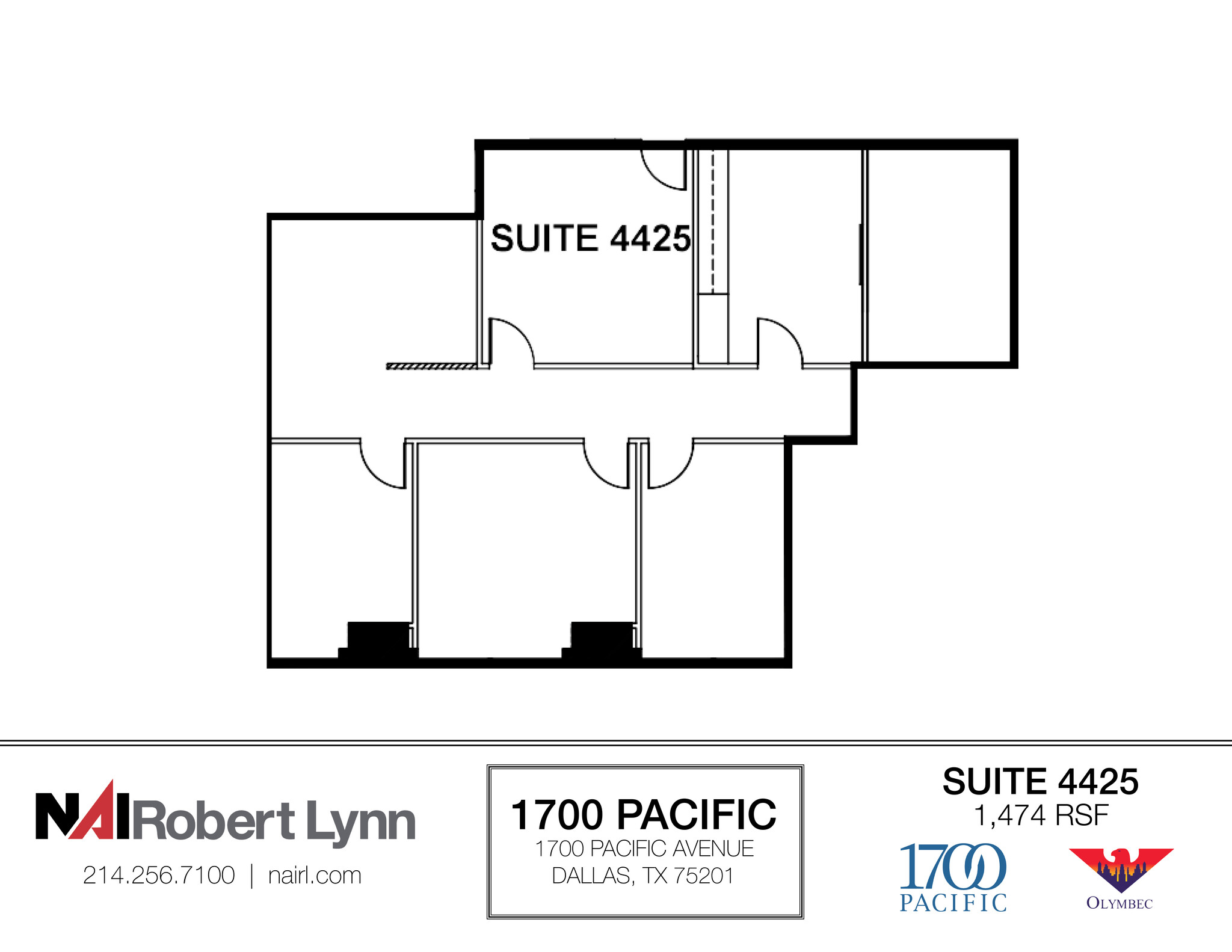 1700 Pacific Ave, Dallas, TX à louer Plan d  tage- Image 1 de 2