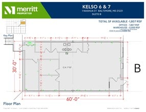 8841-8867 Kelso Dr, Essex, MD à louer Plan d’étage- Image 1 de 1