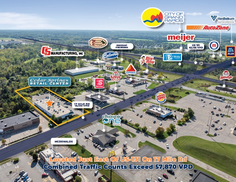 4116 17 Mile Rd NE, Cedar Springs, MI à vendre - Aérien - Image 3 de 6