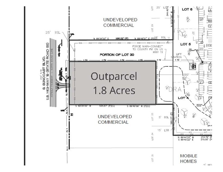 US Hwy 19, Homosassa, FL à vendre - Plan de site - Image 1 de 2