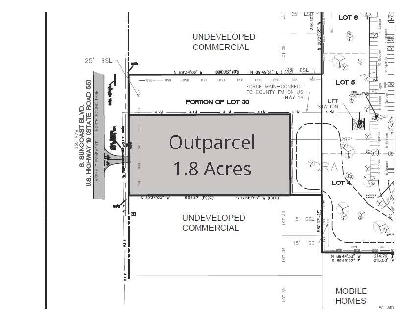 US Hwy 19, Homosassa, FL à vendre Plan de site- Image 1 de 3