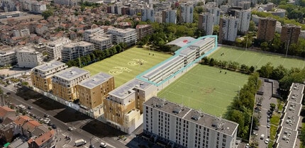 Pantin, SSD - Aérien Vue de la carte