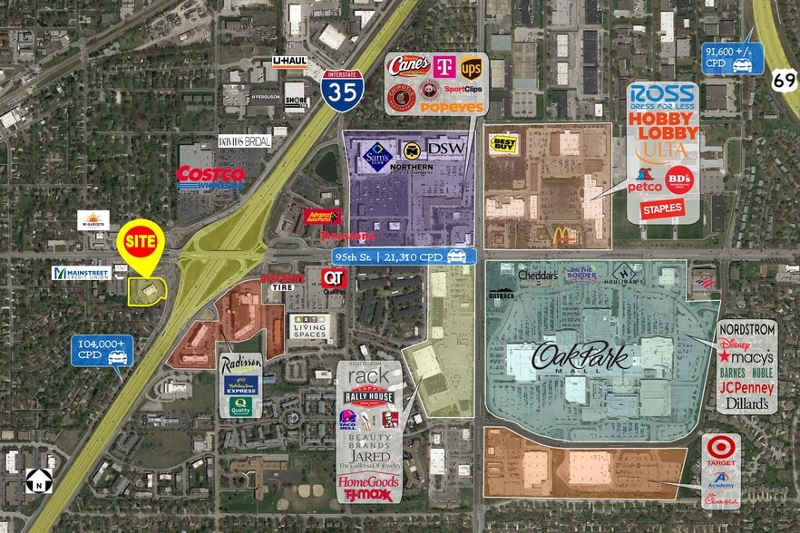 9512-9536 Marshall Dr, Lenexa, KS for lease - Aerial - Image 3 of 4