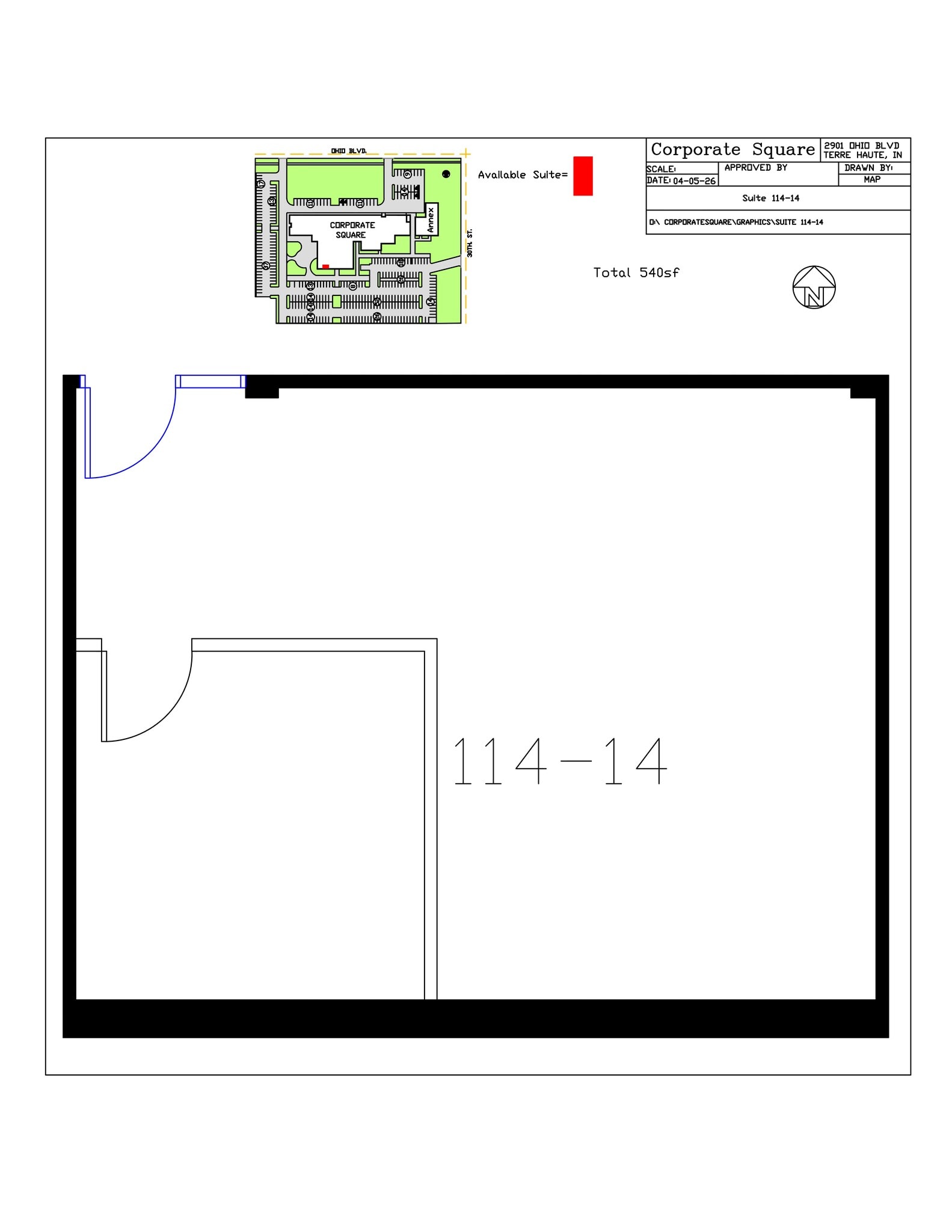 2901 Ohio Blvd, Terre Haute, IN à louer Plan de site- Image 1 de 1