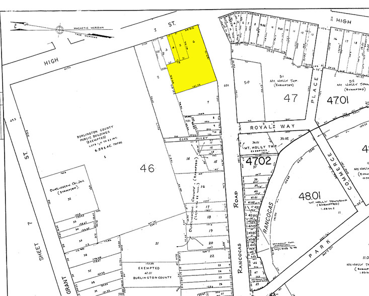 100 High St, Mount Holly, NJ à vendre - Plan cadastral - Image 1 de 1