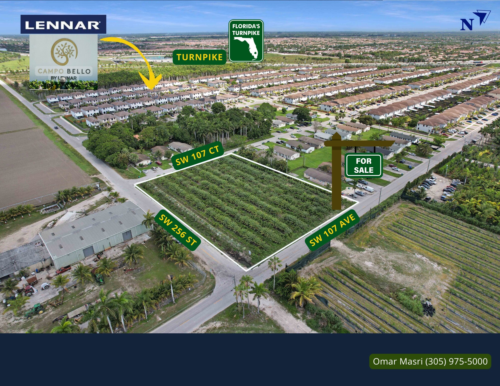 25525 SW 107th Ct, Homestead, FL for sale Aerial- Image 1 of 10