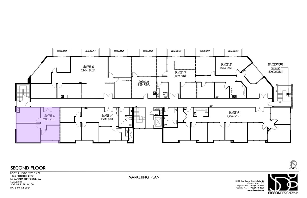 1150 Foothill Blvd, La Cañada Flintridge, CA à louer Plan d’étage type- Image 1 de 1