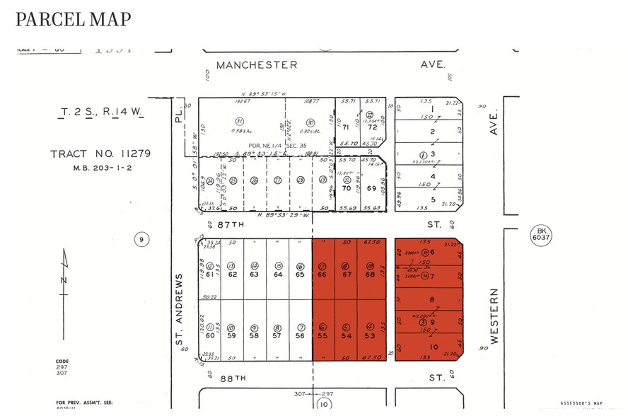 8701 S Western Ave, Los Angeles, CA à vendre - Plan cadastral - Image 2 de 5