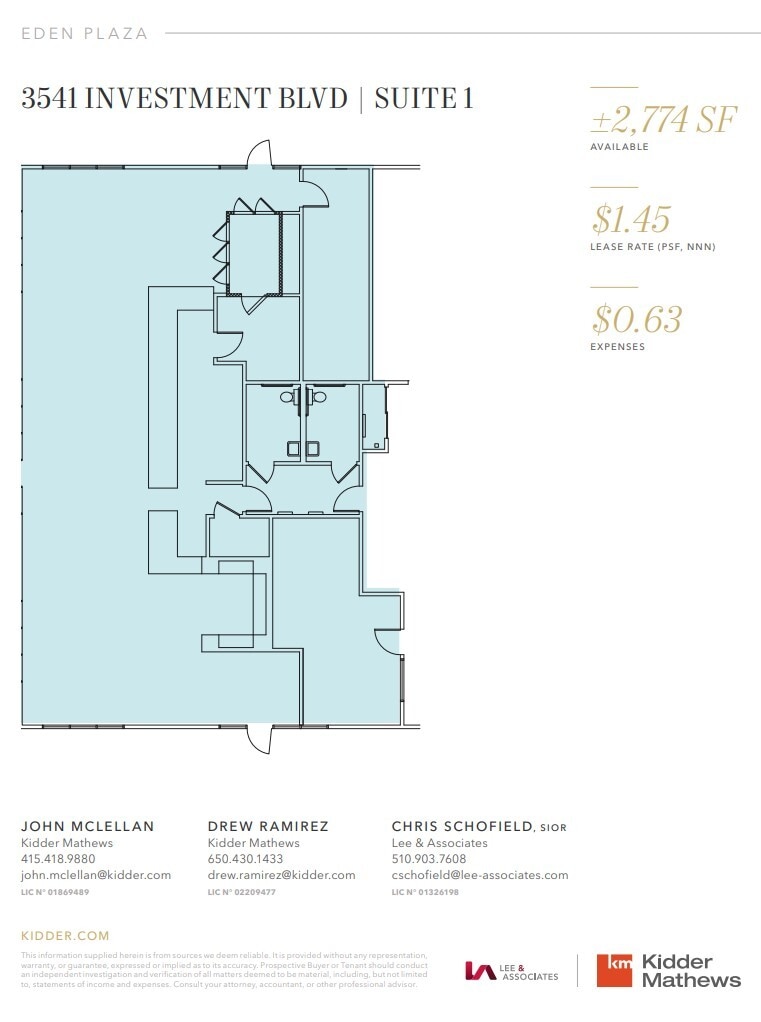 3583 Investment Blvd, Hayward, CA à louer Plan d’étage- Image 1 de 1