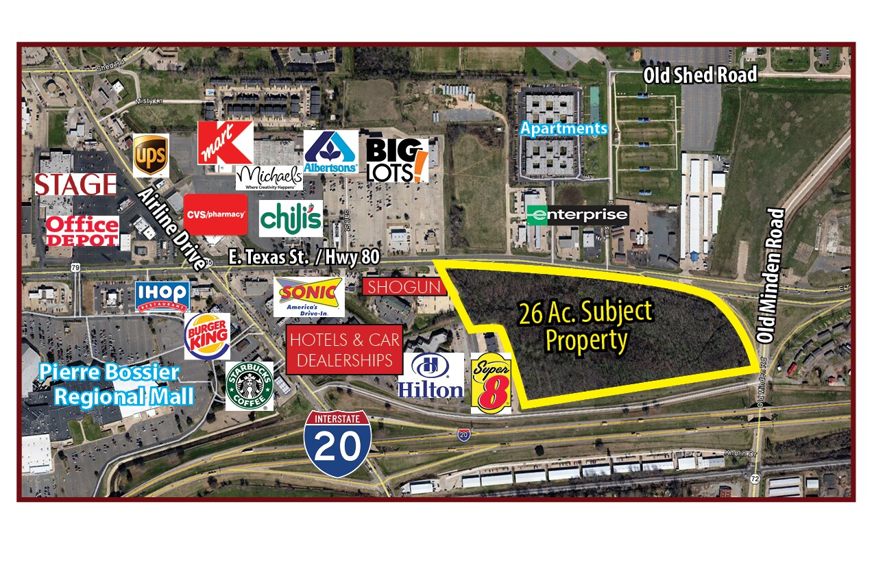 E Texas St, Bossier City, LA à vendre Photo du bâtiment- Image 1 de 2