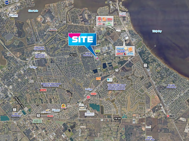 381 Columbia Memorial Pky, League City, TX for lease - Aerial - Image 2 of 2