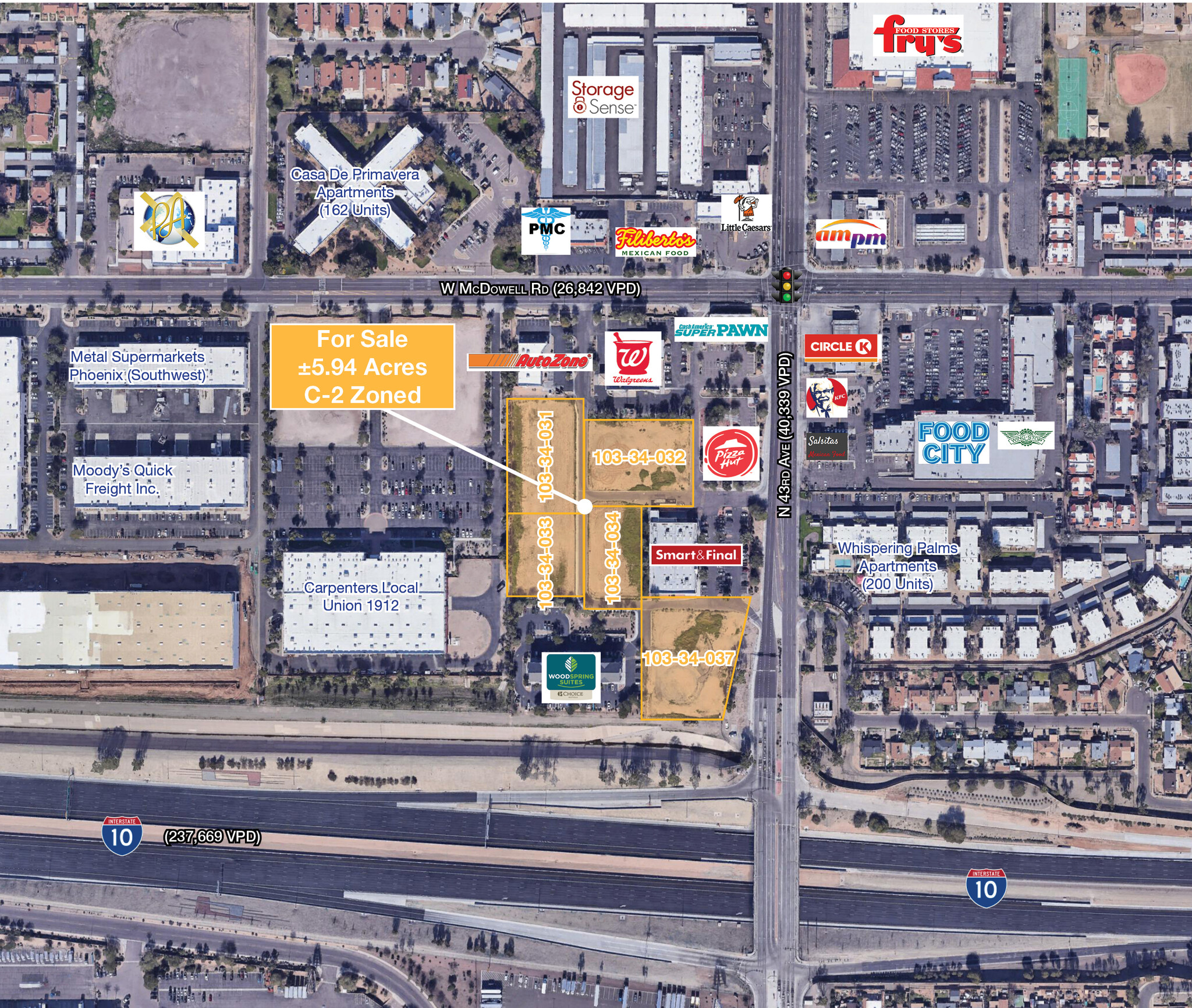 SW McDowell Rd & 43rd Ave, Phoenix, AZ for sale Aerial- Image 1 of 1