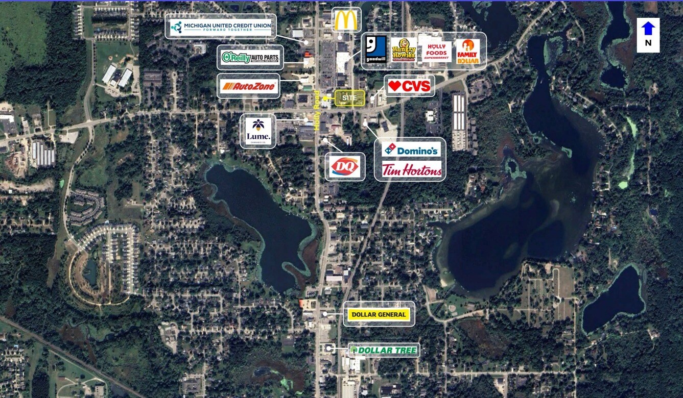 15201 N Holly Rd, Holly, MI à louer Aérien- Image 1 de 2