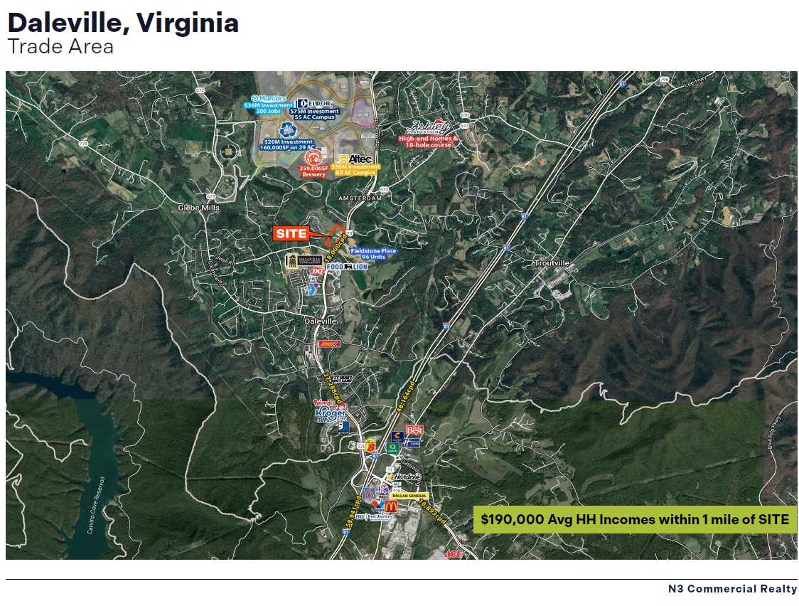 2557 Roanoke Rd, Daleville, VA for sale Aerial- Image 1 of 2