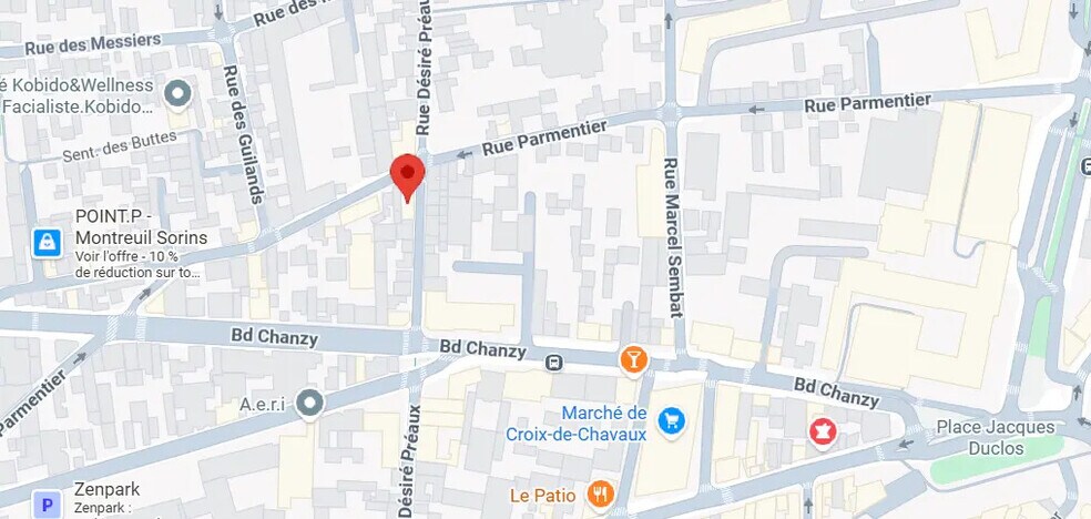 Commerce de détail dans Montreuil à vendre - Carte - Image 2 de 3