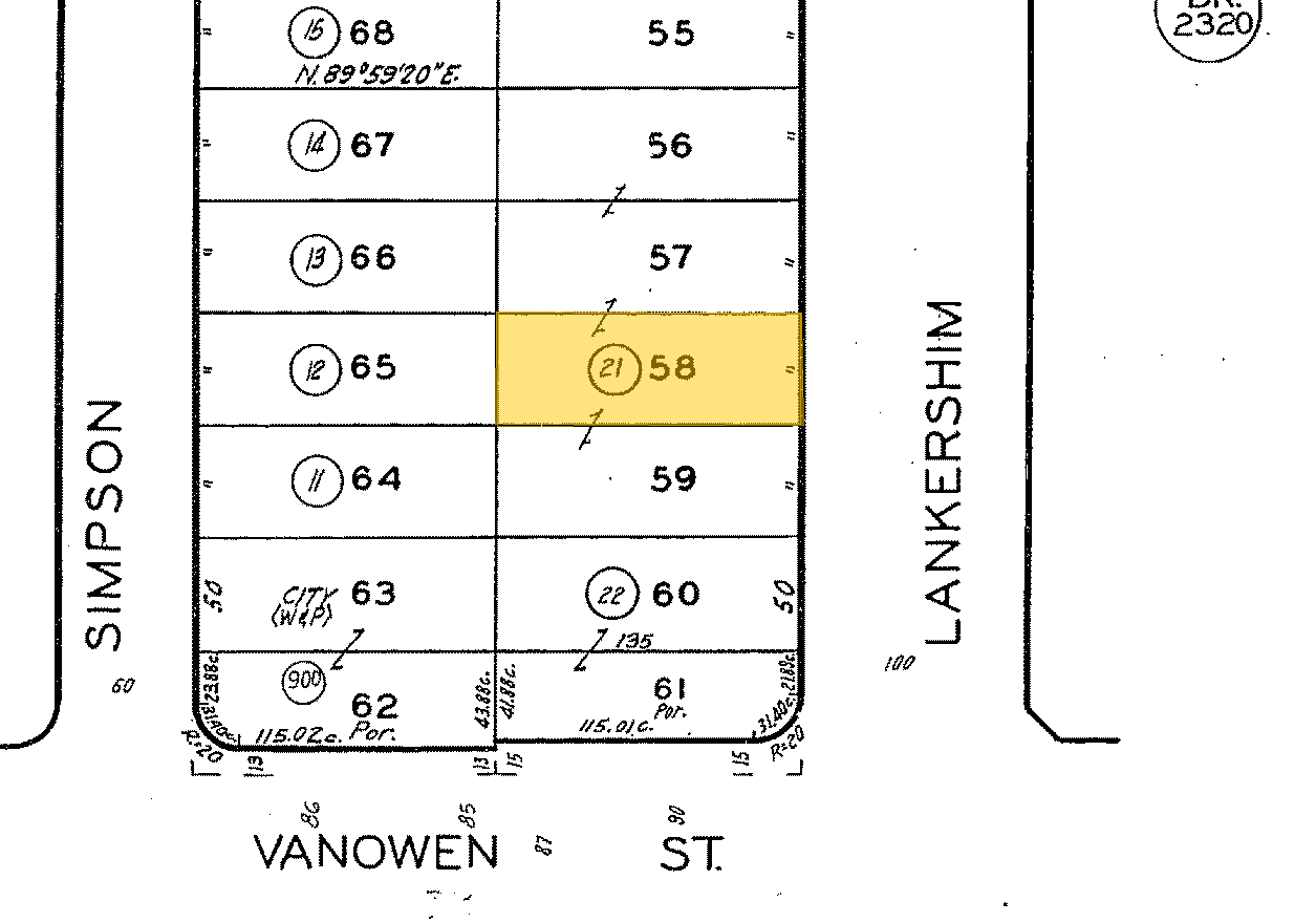 6829 Lankershim Blvd, North Hollywood, CA à vendre Plan cadastral- Image 1 de 1