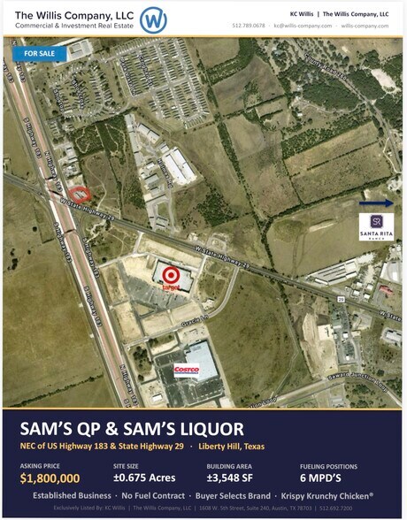 30 N Highway 183, Liberty Hill, TX à vendre - Aérien - Image 3 de 4
