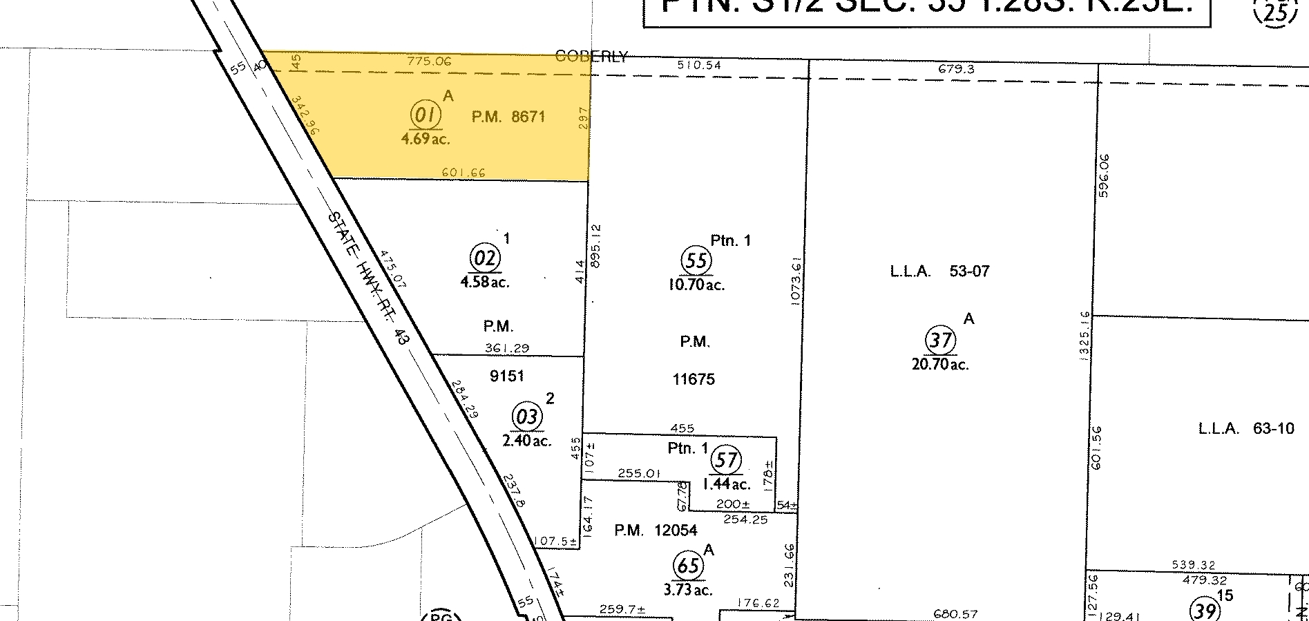 9710 Enos Ln, Bakersfield, CA for sale Plat Map- Image 1 of 1