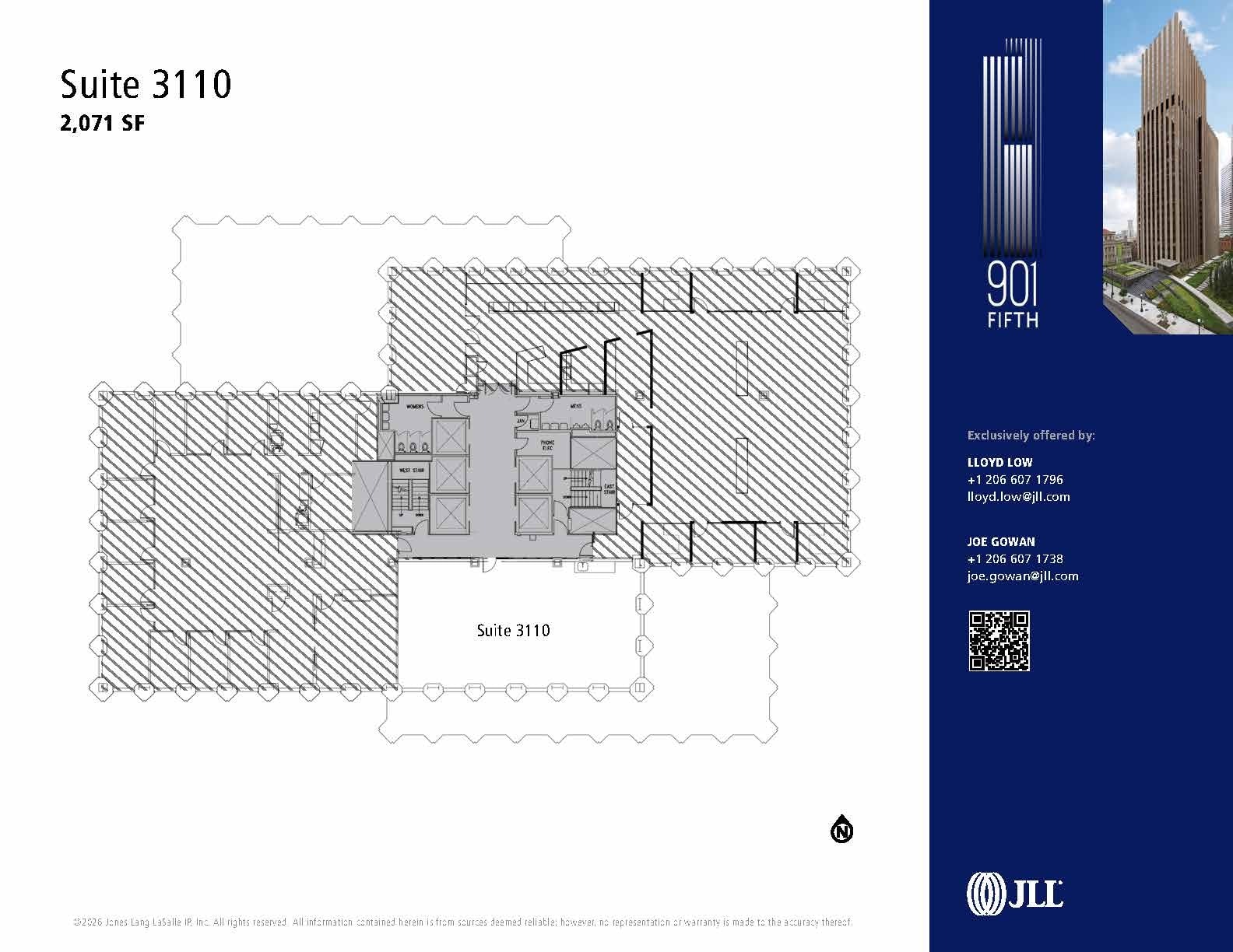 901 5th Ave, Seattle, WA à louer Plan d’étage- Image 1 de 1