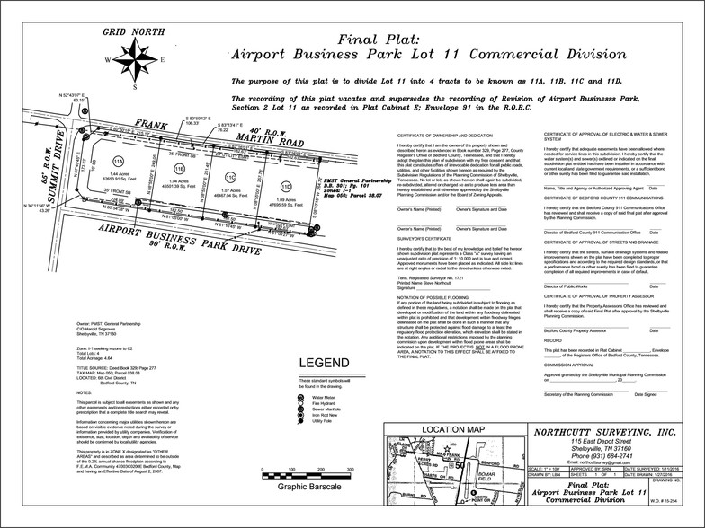 116 Airport Business Park Rd, Shelbyville, TN à vendre - Plan cadastral - Image 1 de 1