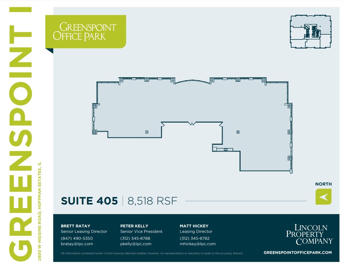 2800 W Higgins Rd, Hoffman Estates, IL à louer Plan d’étage- Image 1 de 2