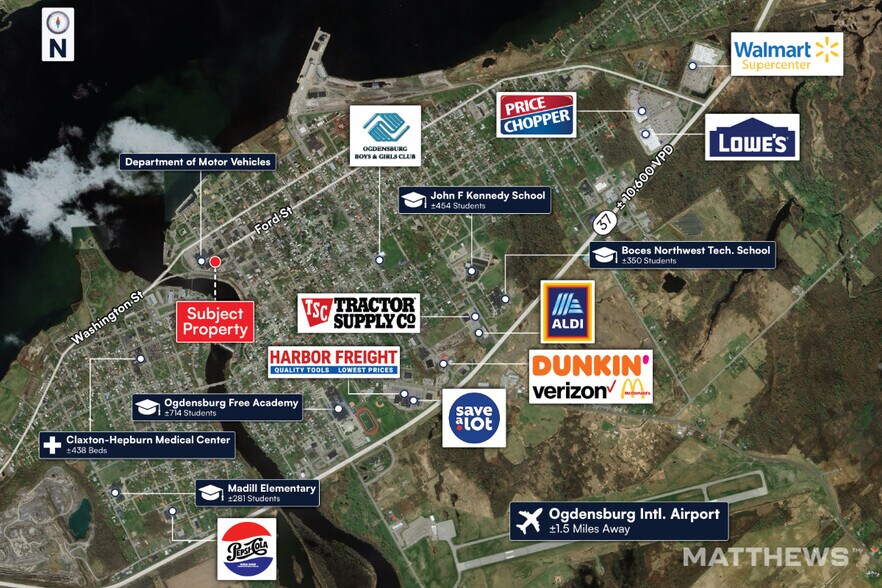 101 Ford St, Ogdensburg, NY à vendre - Photo du bâtiment - Image 3 de 4