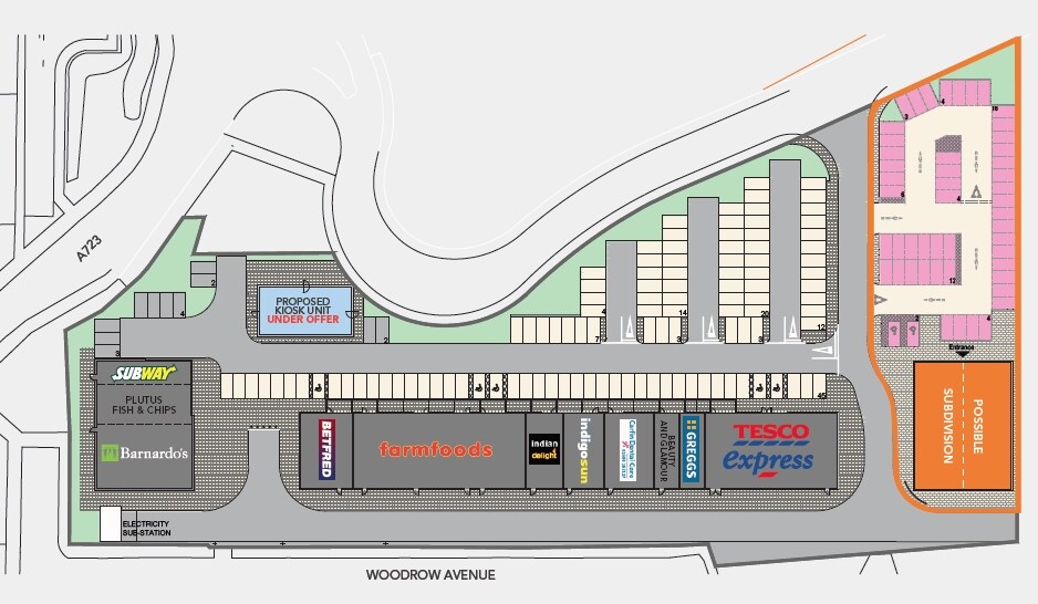 Bell Quadrant, Carfin à louer Plan de site- Image 1 de 4
