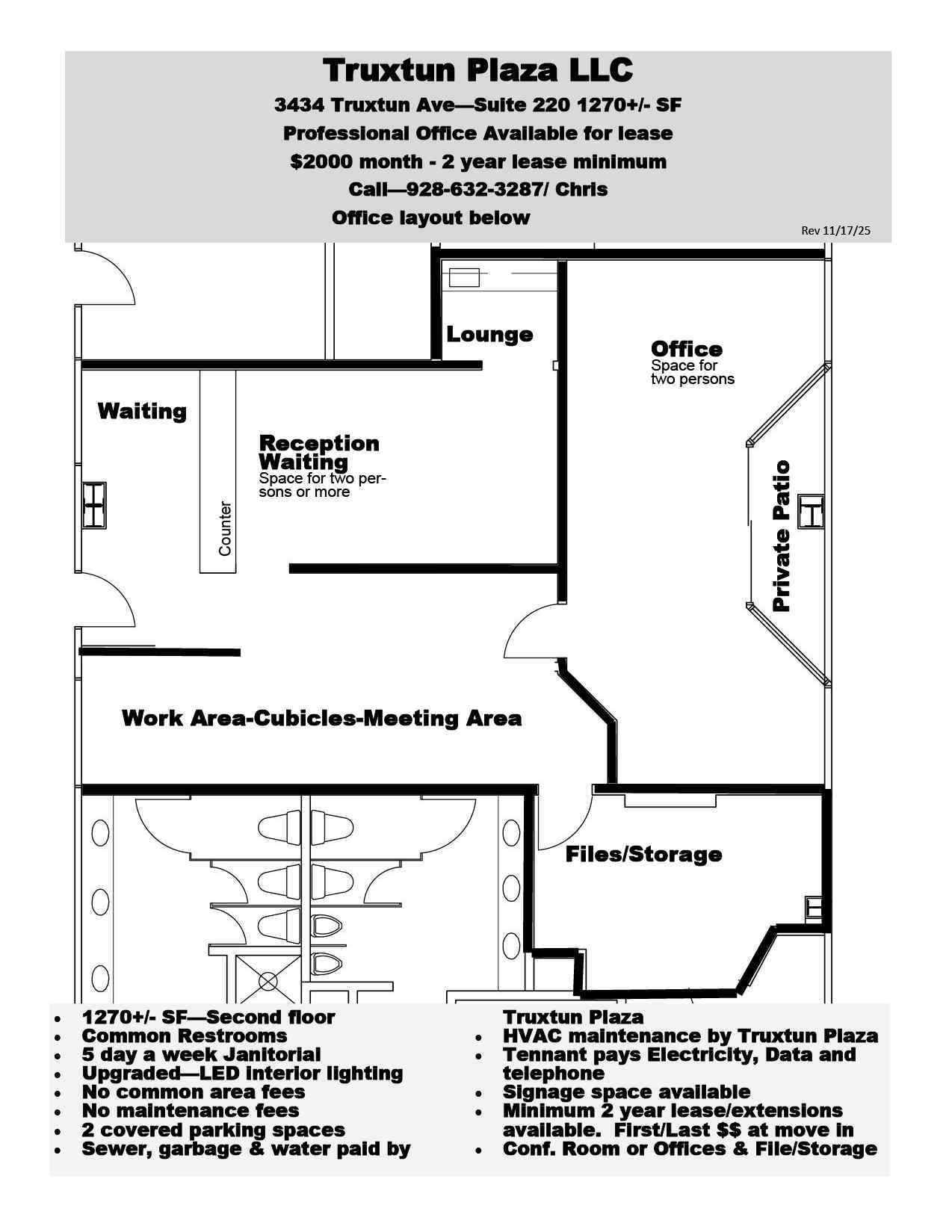 3434 Truxtun Ave, Bakersfield, CA for lease Interior Photo- Image 1 of 9