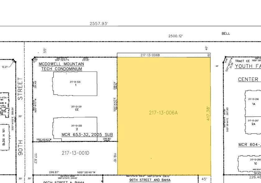 SWC 91st St & Bell Rd, Scottsdale, AZ à vendre - Plan cadastral - Image 2 de 3