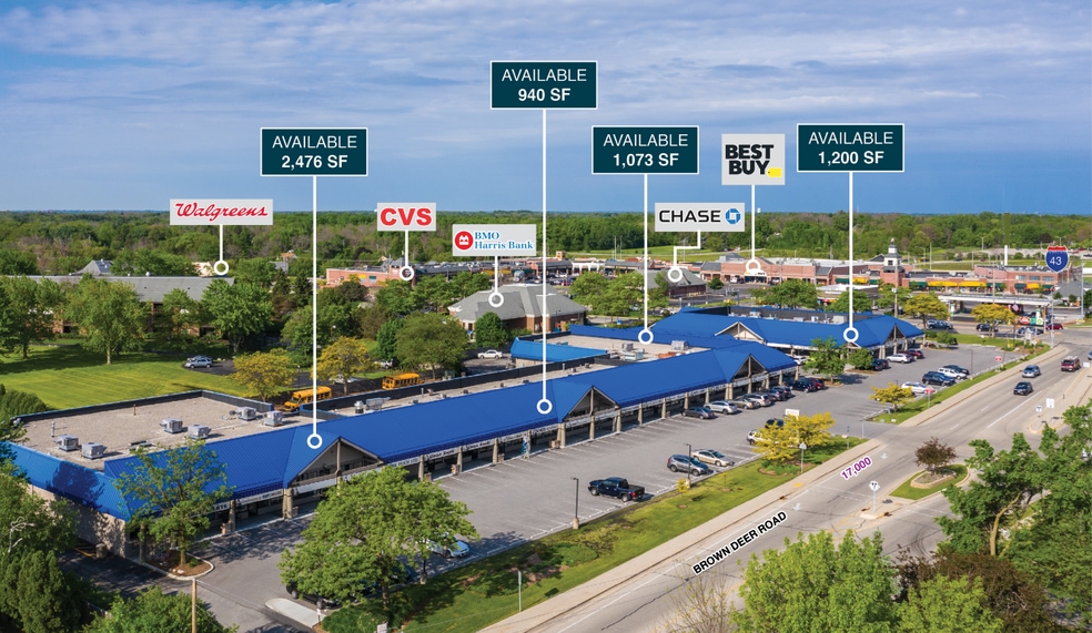 383 W Brown Deer Rd, Fox Point, WI for lease - Building Photo - Image 1 of 3