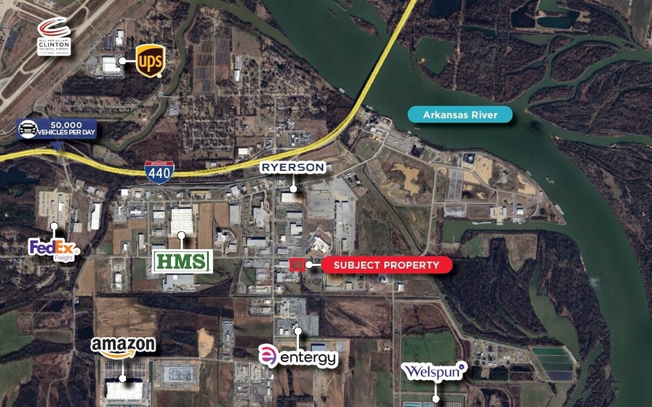 8423 Frazier Pike, Little Rock, AR for lease - Aerial - Image 2 of 2