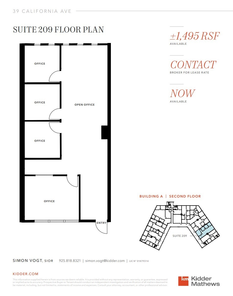 39 California Ave, Pleasanton, CA for lease Floor Plan- Image 1 of 1
