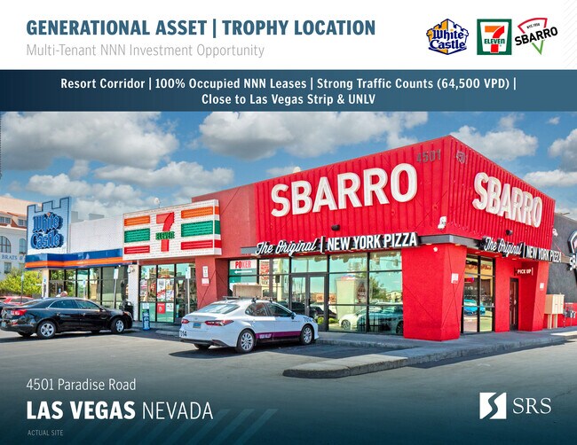 Plus de détails pour 4501 Paradise Rd, Las Vegas, NV - Commerce de détail à vendre