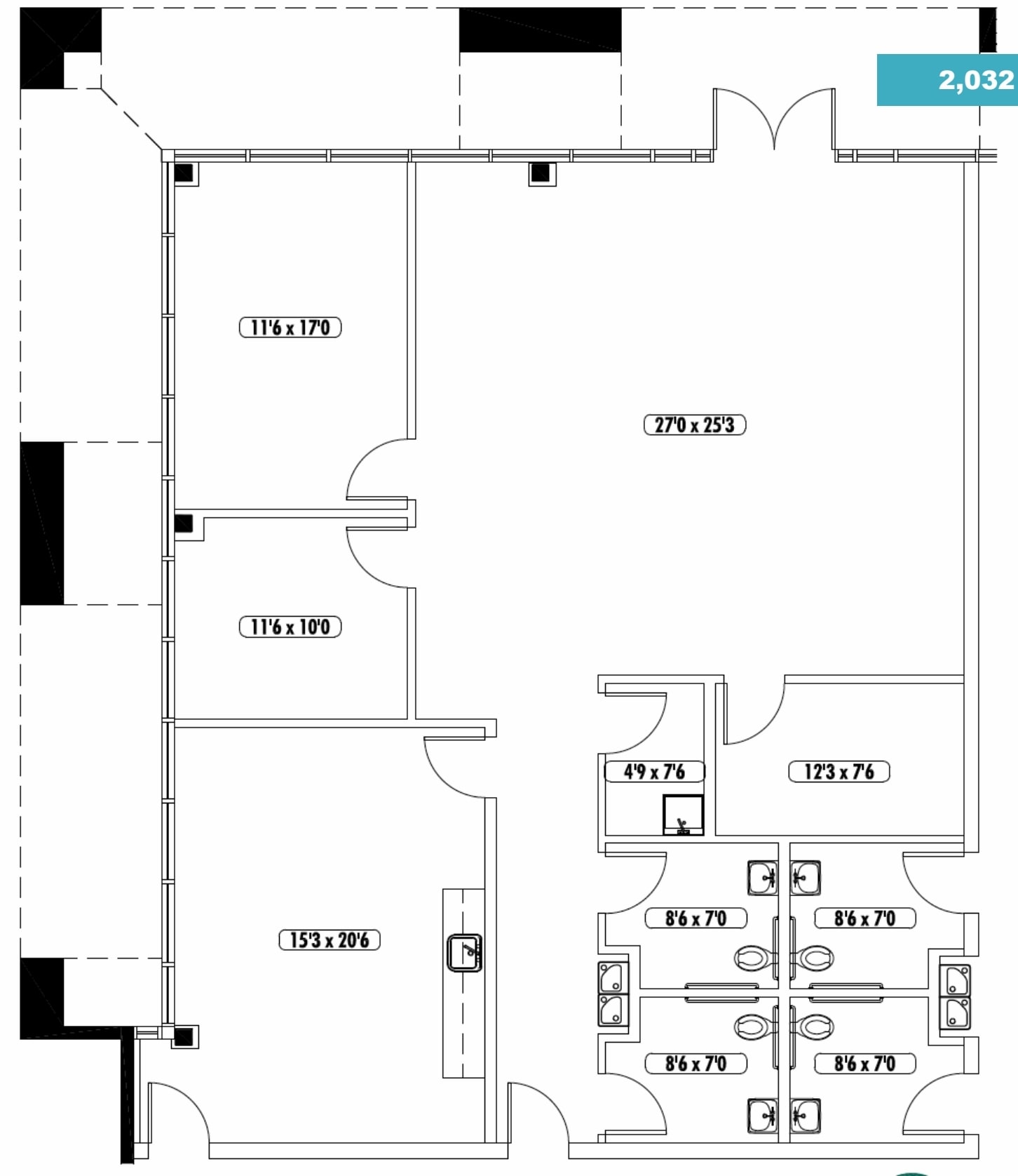 101-105 Sh Morgan Pky, Bloomingdale, GA for lease Floor Plan- Image 1 of 3
