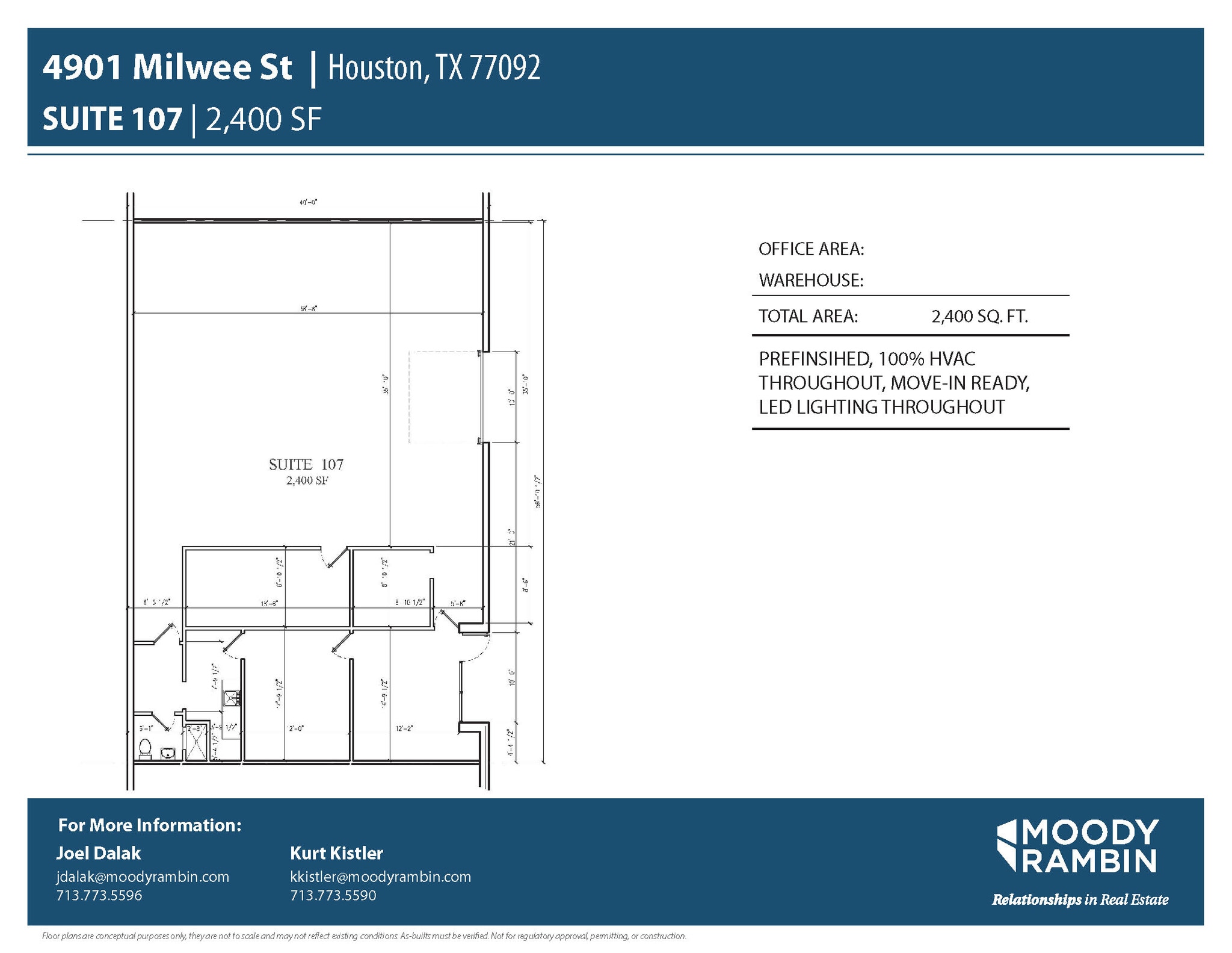 4901 Milwee St, Houston, TX à louer Plan d’étage- Image 1 de 1