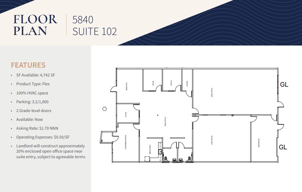 5860 El Camino Real, Carlsbad, CA for lease Floor Plan- Image 1 of 2