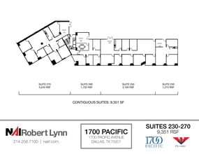 1700 Pacific Ave, Dallas, TX à louer Plan d’étage- Image 1 de 2