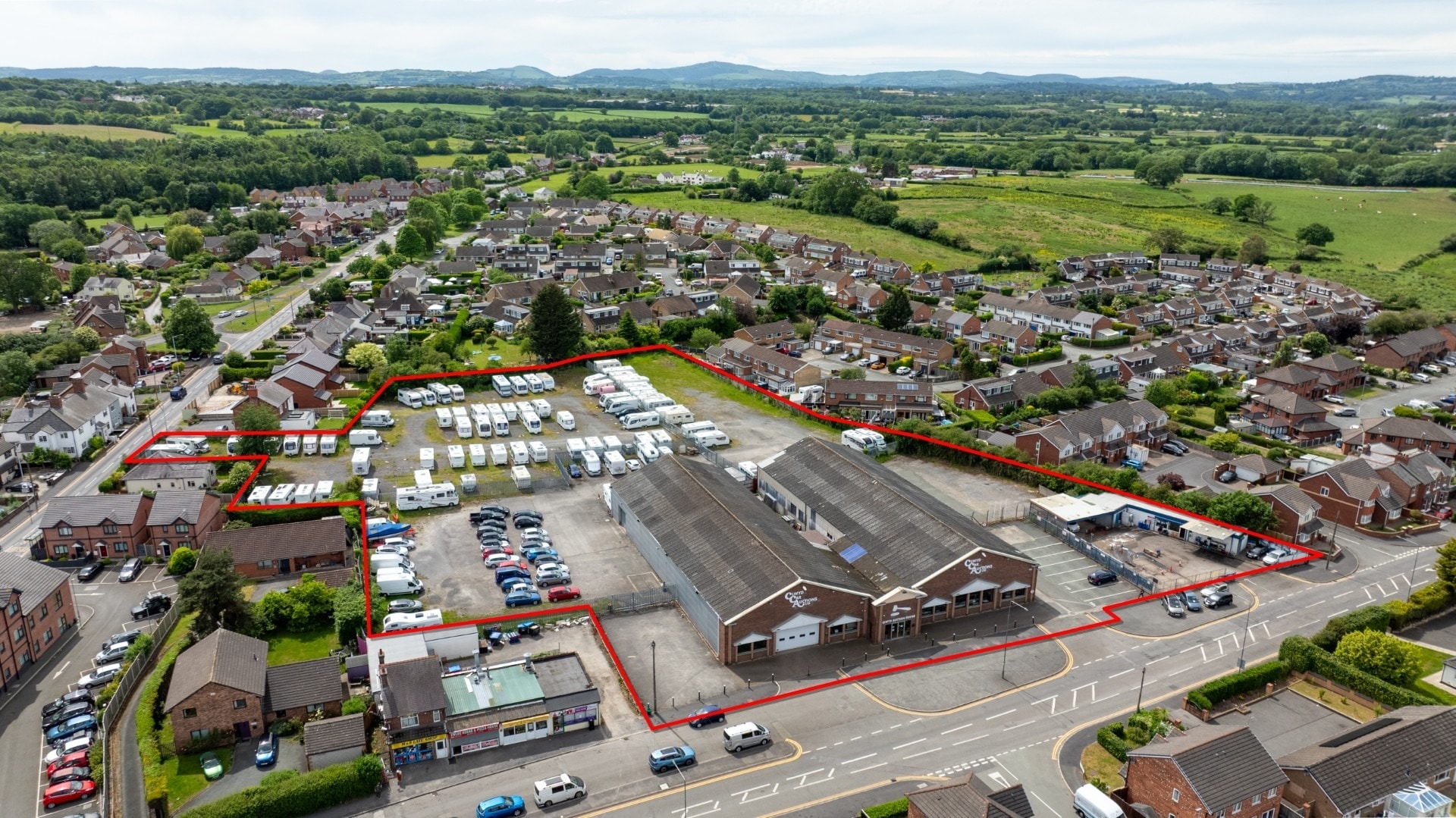 Land at Clwyd Car Auctions portfolio of 2 properties for sale on LoopNet.ca Aerial- Image 1 of 10