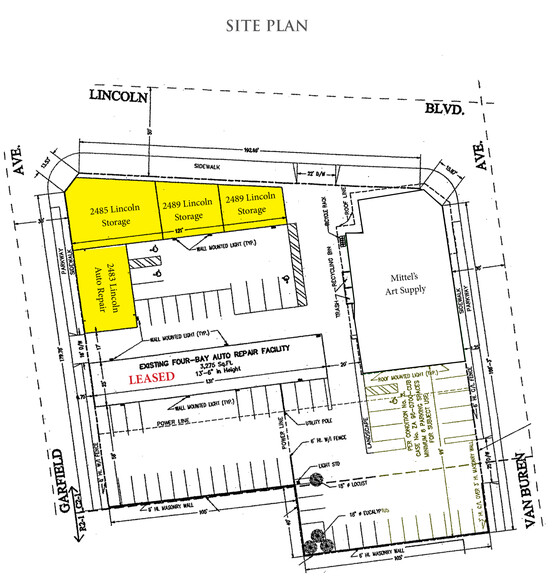 2481-2489 Lincoln Blvd, Venice, CA à louer - Plan de site - Image 2 de 8