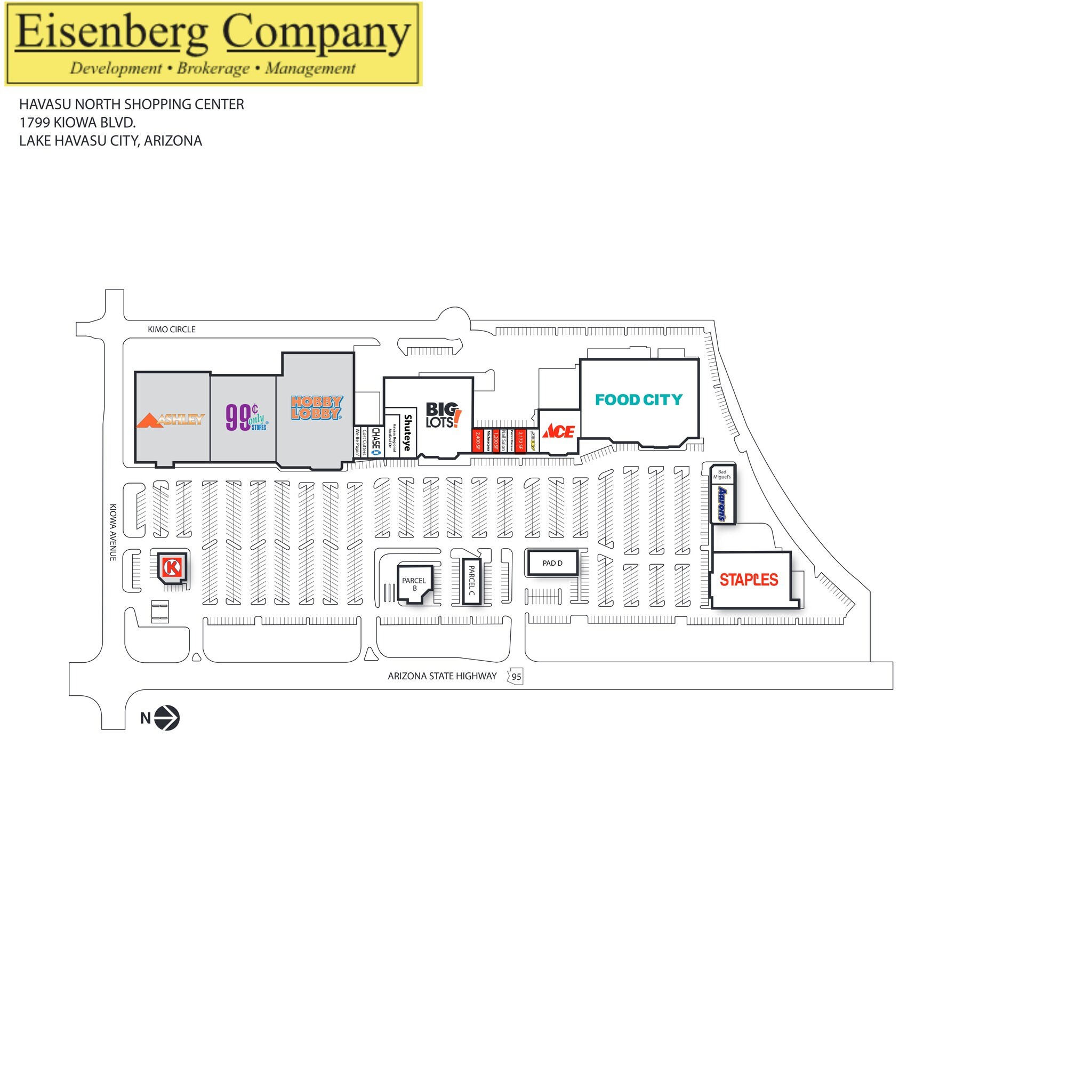 1799 Kiowa Ave, Lake Havasu City, AZ à louer Plan de site- Image 1 de 1