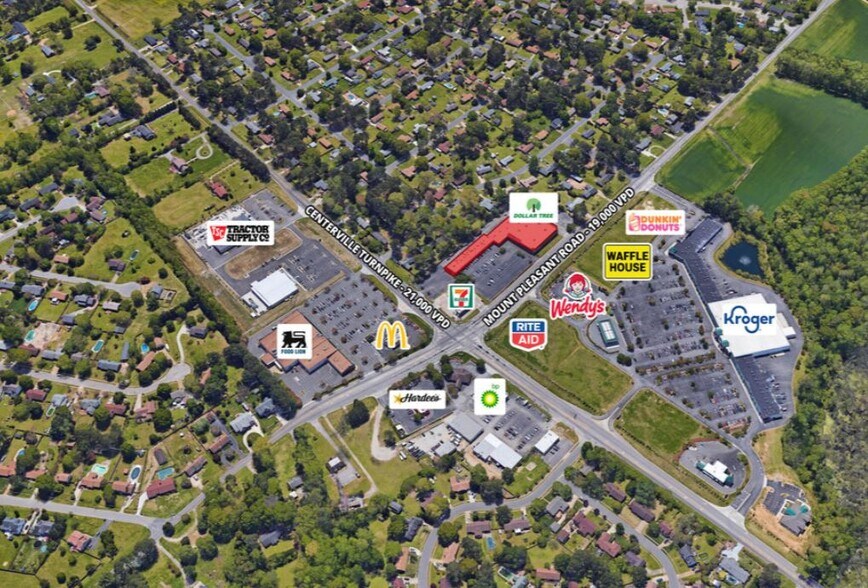 1457 Mt Pleasant Rd, Chesapeake, VA à louer - Aérien - Image 1 de 3