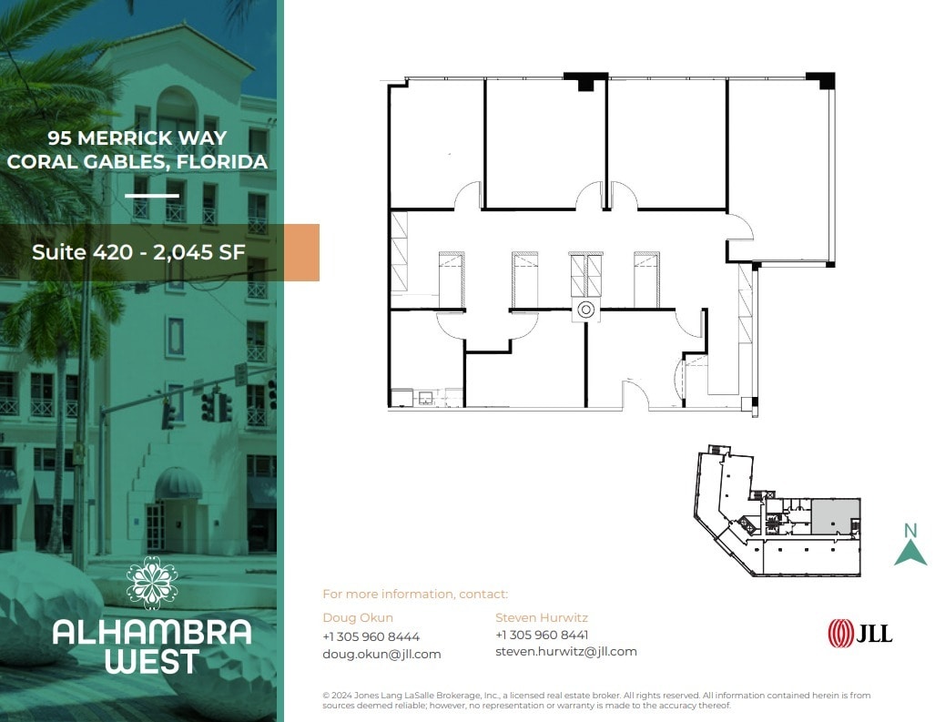 95 Merrick Way, Coral Gables, FL for lease Floor Plan- Image 1 of 1
