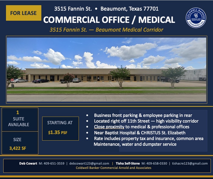 3515 Fannin St, Beaumont, TX for lease - Building Photo - Image 1 of 4