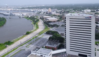 350 Pine St, Beaumont, TX - AERIAL map view