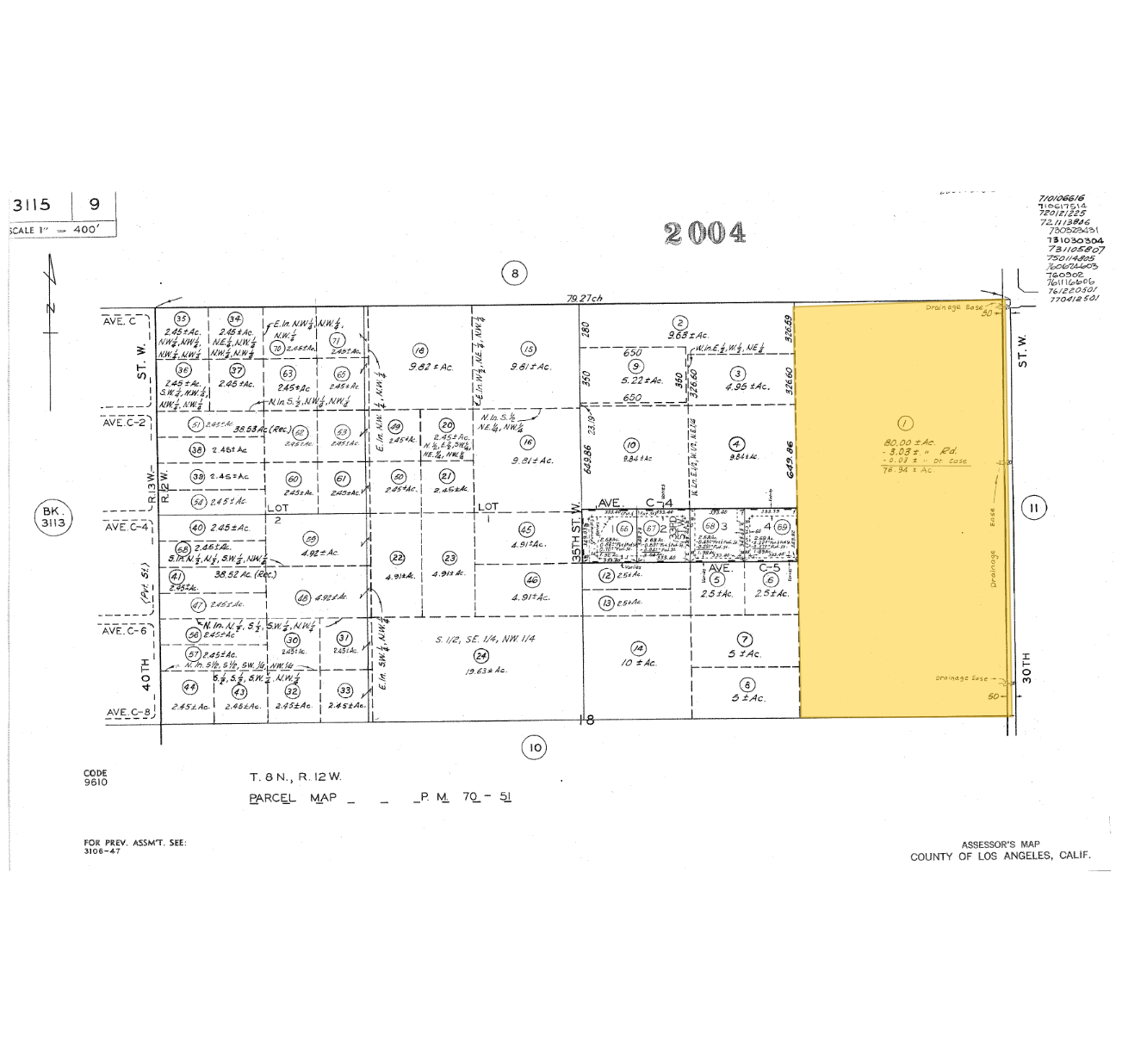 30 Stw Vic Ave, Lancaster, CA à vendre Plan cadastral- Image 1 de 3