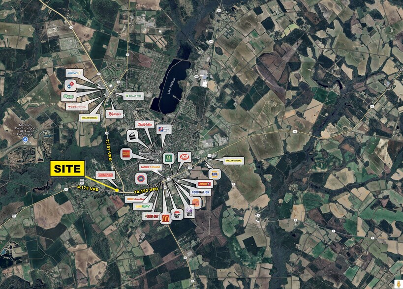 US HWY 15-401 W byp, Bennettsville, SC for sale - Aerial - Image 1 of 1