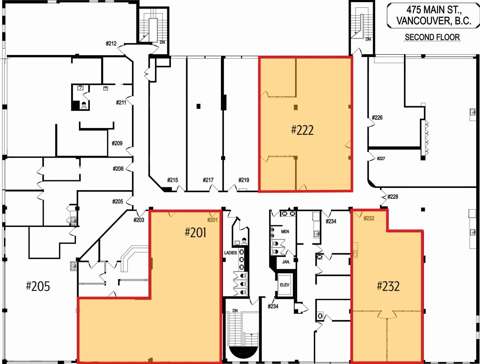 475 Main St, Vancouver, BC for lease Floor Plan- Image 1 of 1