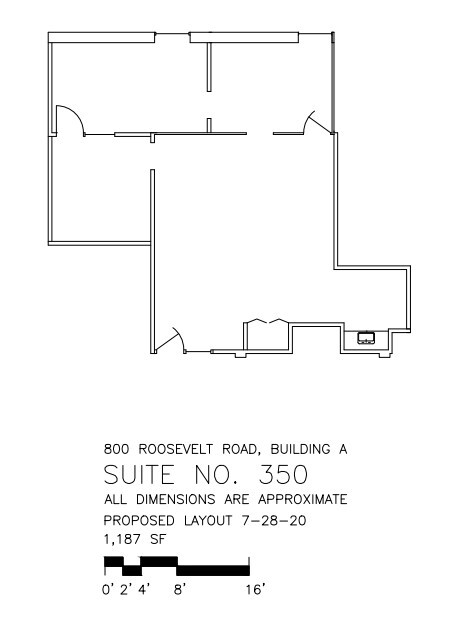 800 Roosevelt Rd, Glen Ellyn, IL à louer Plan d’étage- Image 1 de 5