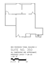 800 Roosevelt Rd, Glen Ellyn, IL à louer Plan d’étage- Image 1 de 5